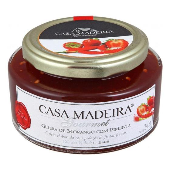 Imagem de Geleia Gourmet de Morango com Pimenta casa Madeira 240g