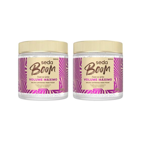 Imagem de Geleia Seda Boom Volume Maximo 500g - Kit C/2un
