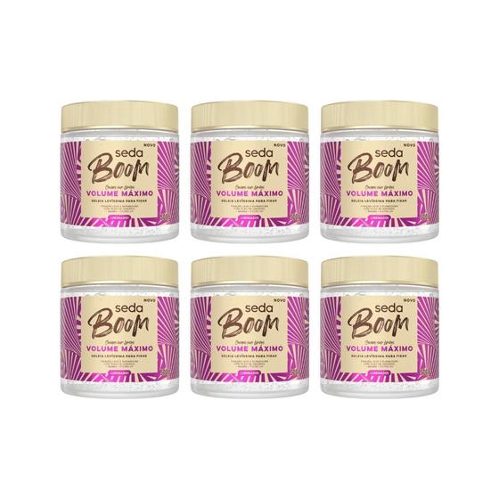 Imagem de Geleia Seda Boom Volume Maximo 500G - Kit C/6Un
