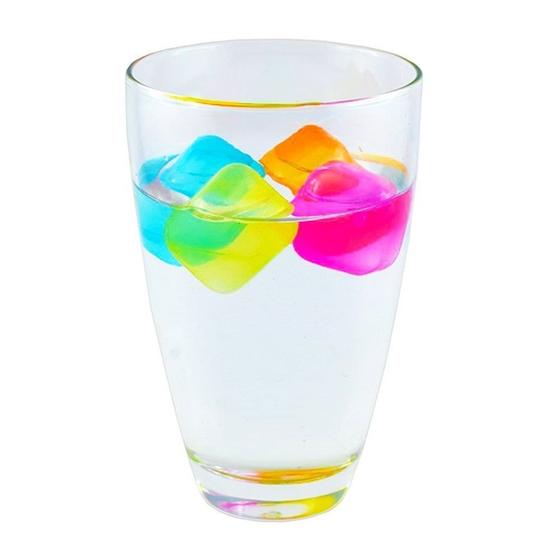 Imagem de Gelo Artificial Colorido Ice Cubes Colors Reutilizável 10pc