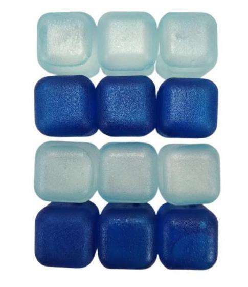 Imagem de Gelo Ecológico Kit Com 12 Cubos Artificial Reutilizável Azul