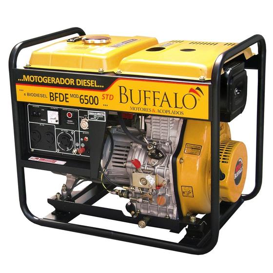 Imagem de Gerador À Diesel Buffalo Bfde 6500 Std Partida Elétrica Mono 127/220v