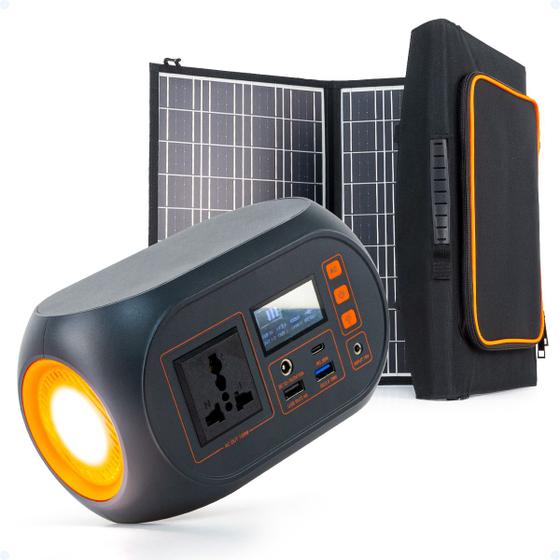Gerador De Energia Solar Portátil 100w Kit C/ Painel Grande - Luatek ...