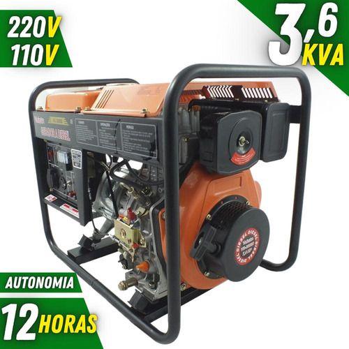 Imagem de Gerador Portátil À Diesel Vulcan 3,6kva 3,6kw 2 Tomadas