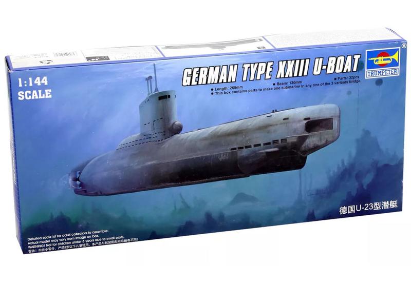 German Type XXIII U-Boat - 1/144 - Trumpeter 05908 Imagem de German Type XXIII U-Boat - 1/144 - Trumpeter 05908