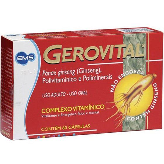 Gerovital 60 Cápsulas - Multivitamínico / Polivitamínico - Magazine Luiza