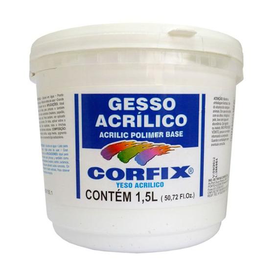 Imagem de Gesso Acrilico Transparente Corfix 1,5 litros