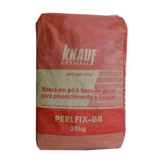 Gesso cola knauf perlfix 20kg Menor preço em Gesso cola knauf perlfix 20kg