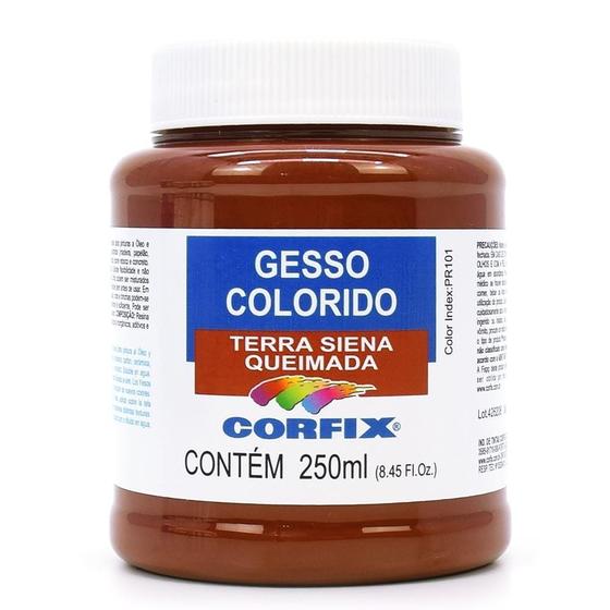 Imagem de Gesso Colorido 250ml Corfix - Terra Siena Queimada