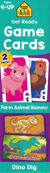 Imagem de Get ready game cards farm animal rummy & dino dig 2-pack - SZ - SCHOOL ZONE