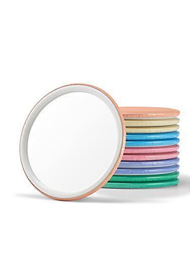 Imagem de Getinbulk Compact Mirror Bulk Round Makeup Glass Mirror para Bolsa Grande Presente 2,5 polegadas 6 Cores Pack de 12