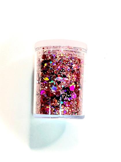 Imagem de GH14-A Glitter Chunky holográfico Poliéster Importado resina unha 50gr -ROUGE