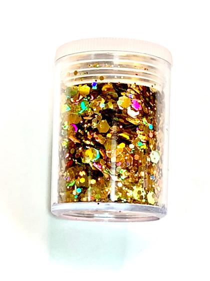 Imagem de GH21-A Glitter Chunky holográfico Poliéster Importado resina unha 50gr- GOLDEN