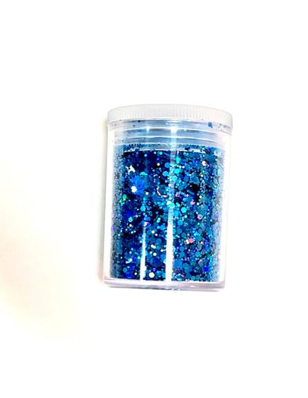 Imagem de GH6 Glitter Chunky holográfico Poliéster Importado resina unha 10gr - BLUE JEANS