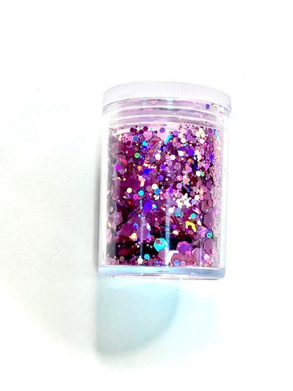 Imagem de GH9 Glitter Chunky holográfico Poliéster Importado resina unha 10gr- CANDY FLOSS