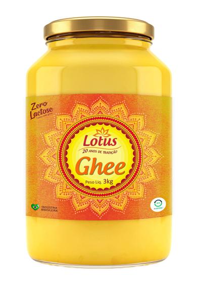 Imagem de Ghee Lotus 3kg - Manteiga Zero Lactose - Pote de Vidro
