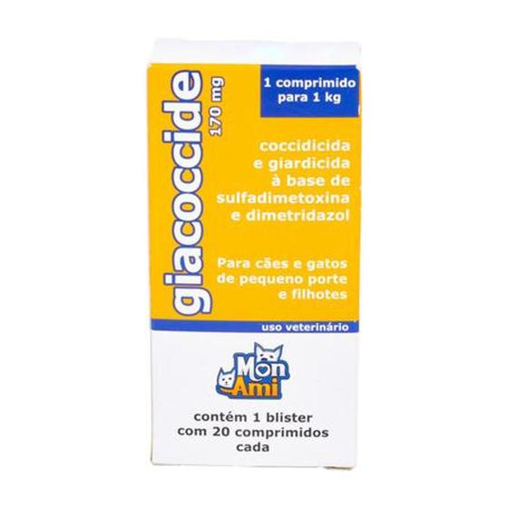 Imagem de Giacoccide 170mg c/1 blister c/20 comp cada - uso veterinario