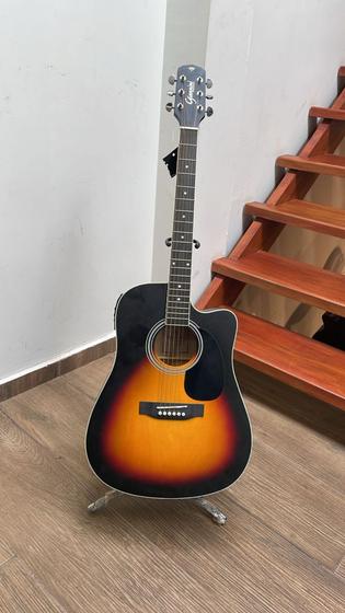 Imagem de Giannini violao aço performance black gdc-1 ceq usb-s com capa cod 1387