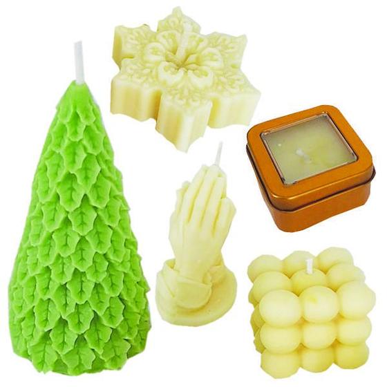 Imagem de Gift Kit Christmas Candles In Gift Box With Card