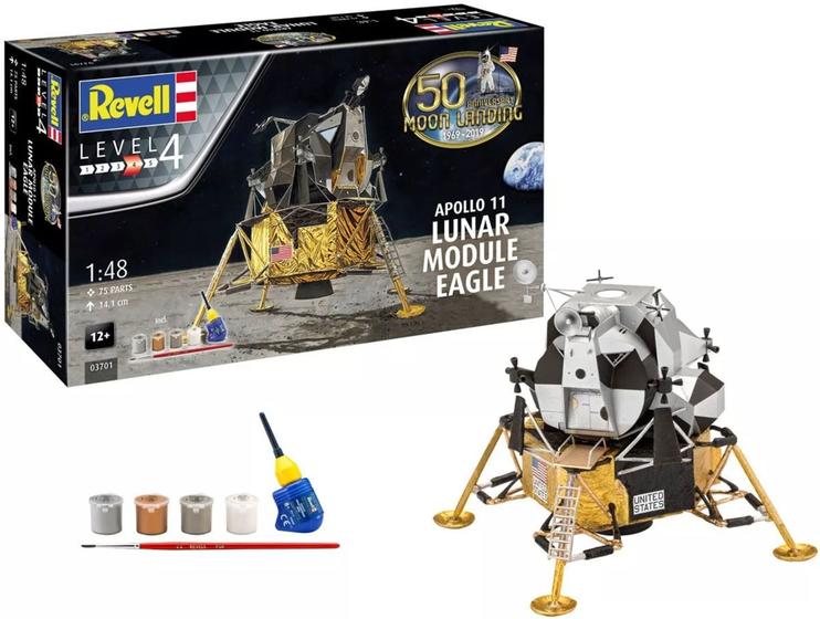 Imagem de Gift Set Apollo 11 - Módulo Lunar Eagle - 1/48 - Revell 03701