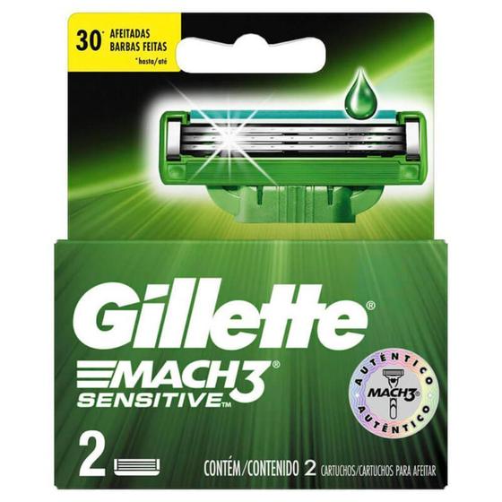 Imagem de Gillette carga mach3 sensitive com 2 unidades