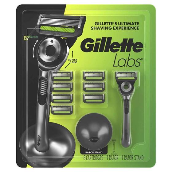 Imagem de Gillette Labs Aparelho de Barbear com Barra Esfoliante e Base Magnética 8 recargas