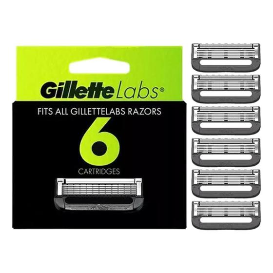 Imagem de Gillette Labs Lâminas Barbear C/Barra Esfoliante -6 Recargas