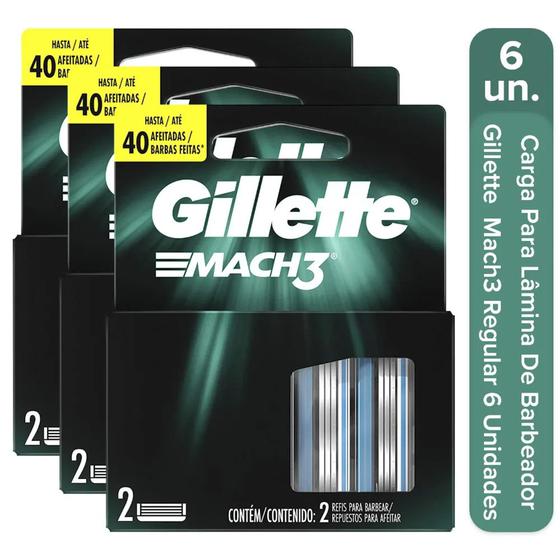 Imagem de Gillette Mach3 Carga Regular C/2 unid (kit C/03)