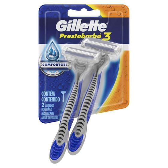 Imagem de Gillette prestobarba 3 aparelho de barbear com 3 lâminas