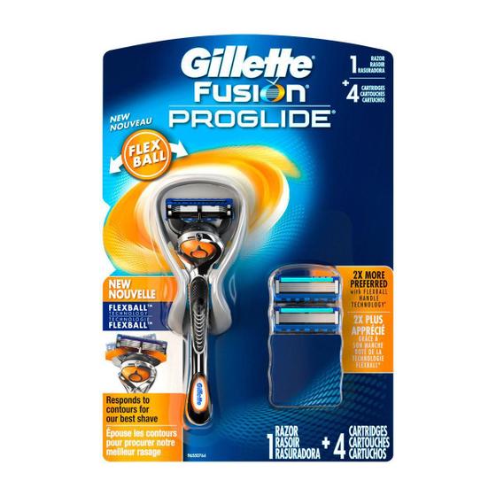 Imagem de Gillette Proglide Flexball Aparelho + 4 Cartuchos 5 Lâminas