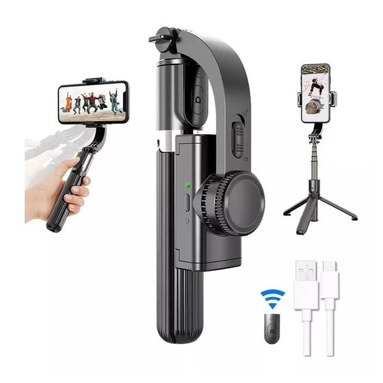 Imagem de Gimbal Estabilizador para Celular Bluetooth Controle Remoto