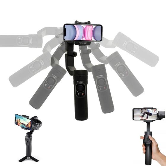 Imagem de Gimbal Mobil Estabilizador 3 Eixos Profissional Celular Usb - It blue