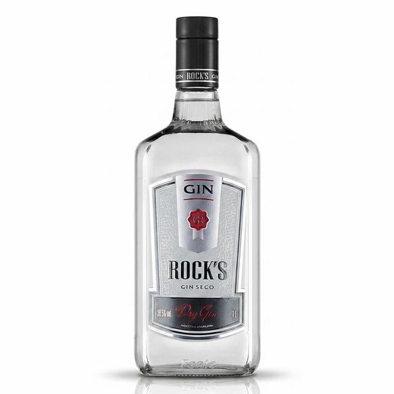 Gin Rocks Seco 1 Litro Destilado Nacional para Drinks e Coquetéis