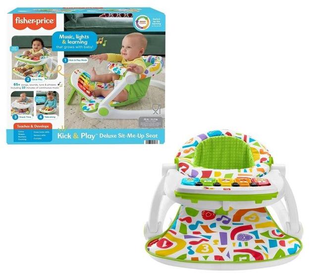 Imagem de Ginásio Cadeirinha Pianinho Deluxe Cresce Comigo Fisher Price  Com Luz e Som  Patadinhas Musicais - 4 Modos  HNN43