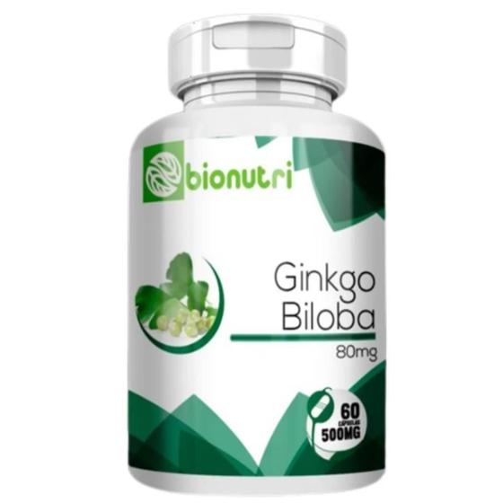 Imagem de Ginkgo Biloba 100% Puro  60 Caps 500 Mg - Bionutri