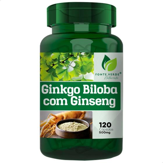 Imagem de Ginkgo Biloba + Ginseng 120 Cáps - Fonte Verde