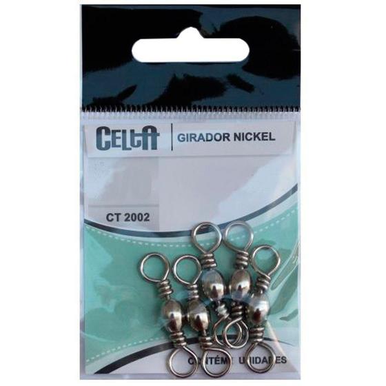 Imagem de Girador Celta Simples Nickel CT2002 Nº3/0 111lb Cartela com 5un