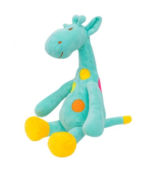 Imagem de Girafa Com Bolinhas Coloridas De Pelúcia - 29cm - Decoração