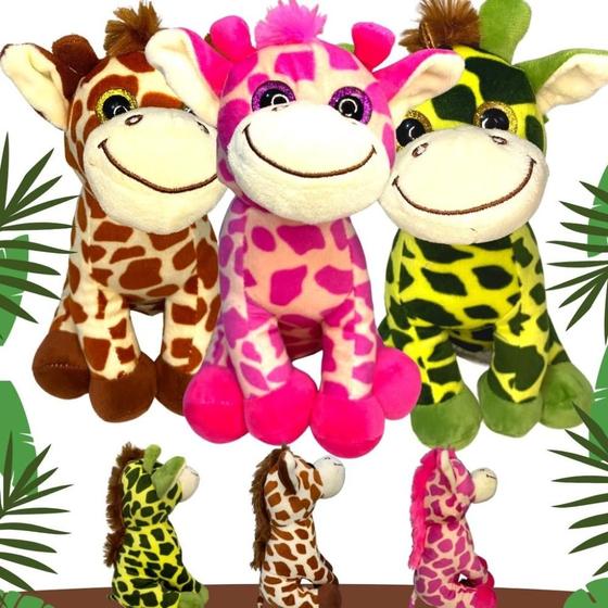 Imagem de Girafa De Pelúcia Antialérgica Animais Fofinhos Infantil