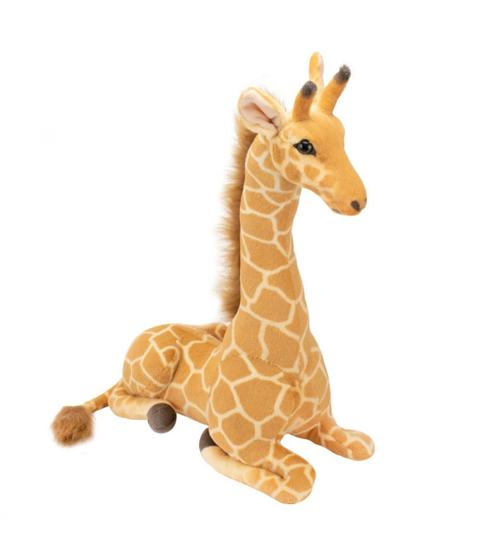 Imagem de Girafa De Pelúcia Realista Deitada 55 Cms Fofy Toys