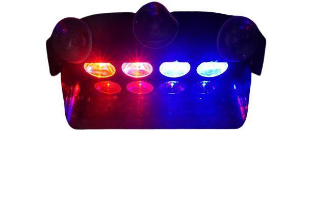 Imagem de Giroflex Strobo Interno de Led Com Ventosas Azul e Vermelho