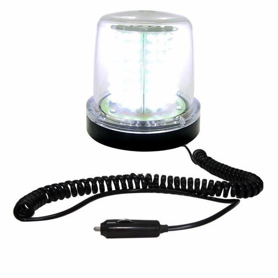 Imagem de Giroled Giroflex Branco 10w 12/24v 54 Leds Imã Cabo Espiral