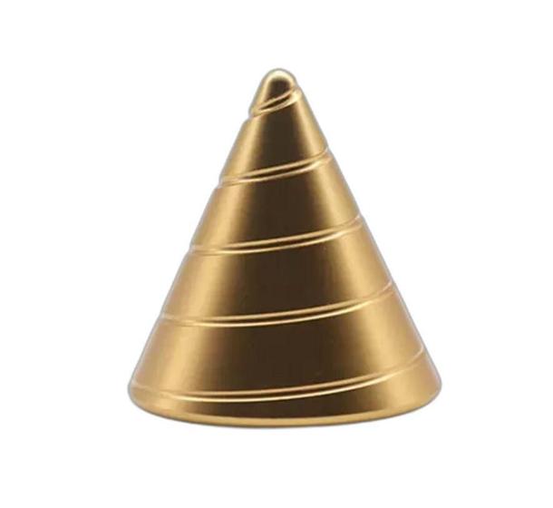 Imagem de Giroscópio Mesa Alumínio Anti Estresse Relaxante Cone Gold