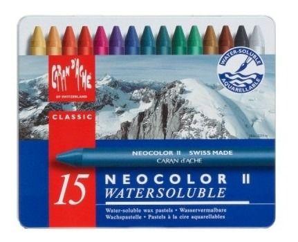 Imagem de Giz Aquarelável Neocolor Ii Caran Dache 15 Cores