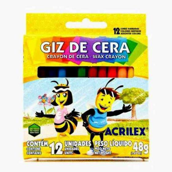 Imagem de Giz de Cera 12 Cores Acrilex