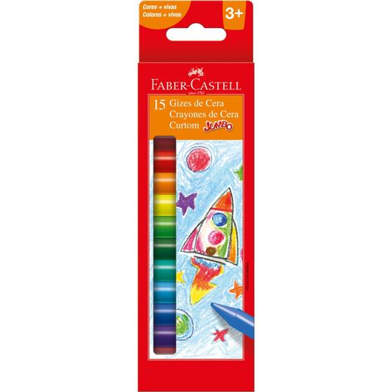 Imagem de Giz de cera 15 cores Faber Castell