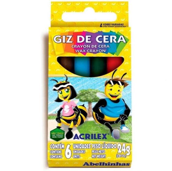 Imagem de Giz de Cera 6 Cores Acrilex