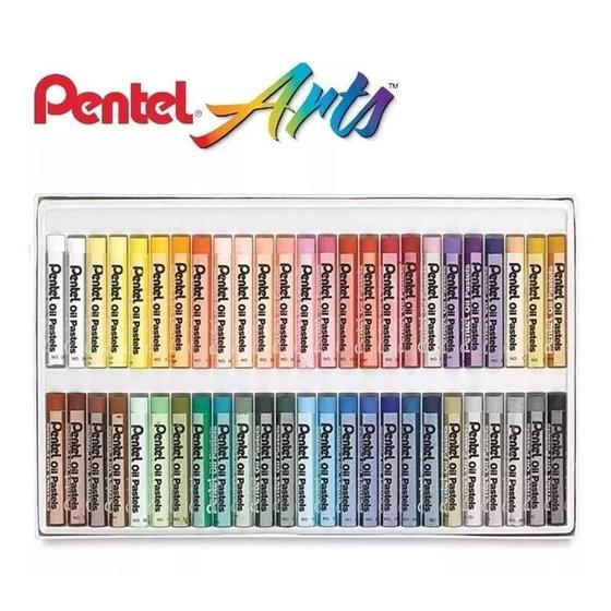 Imagem de Giz De Cera À Óleo Pentel Arts Oil Pastels 49 Cores Pasteis