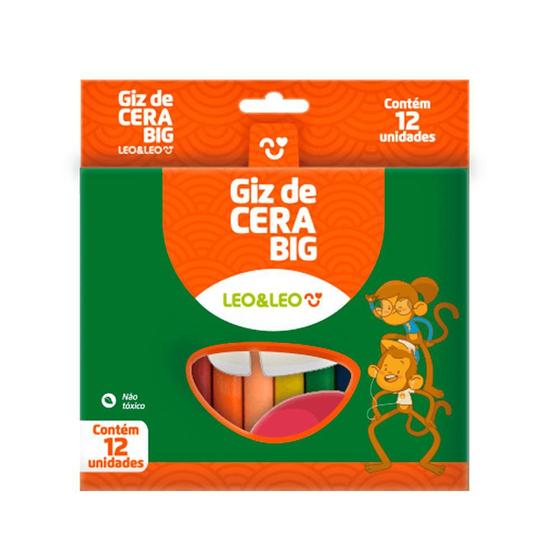 Imagem de Giz de Cera Big 12 Cores - Leo&Leo