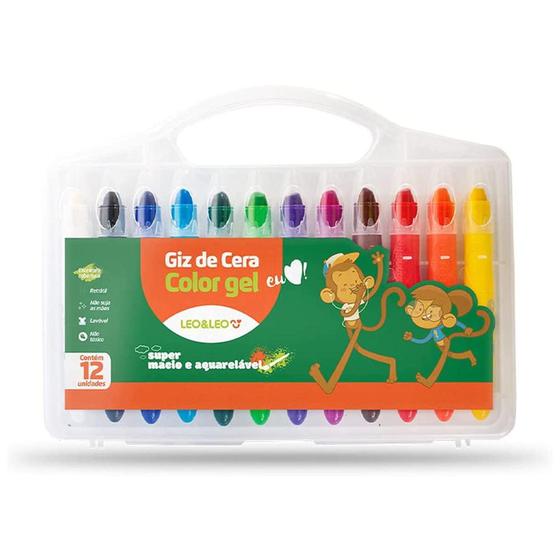 Imagem de Giz de cera color gel leonora c/12 un